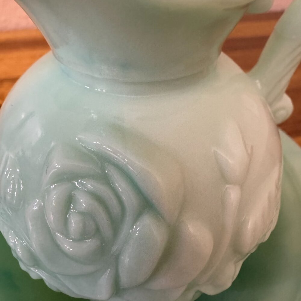 Vintage Avon Aqua/Green Mini Pitcher and Bowl Set - Picture 4 of 12